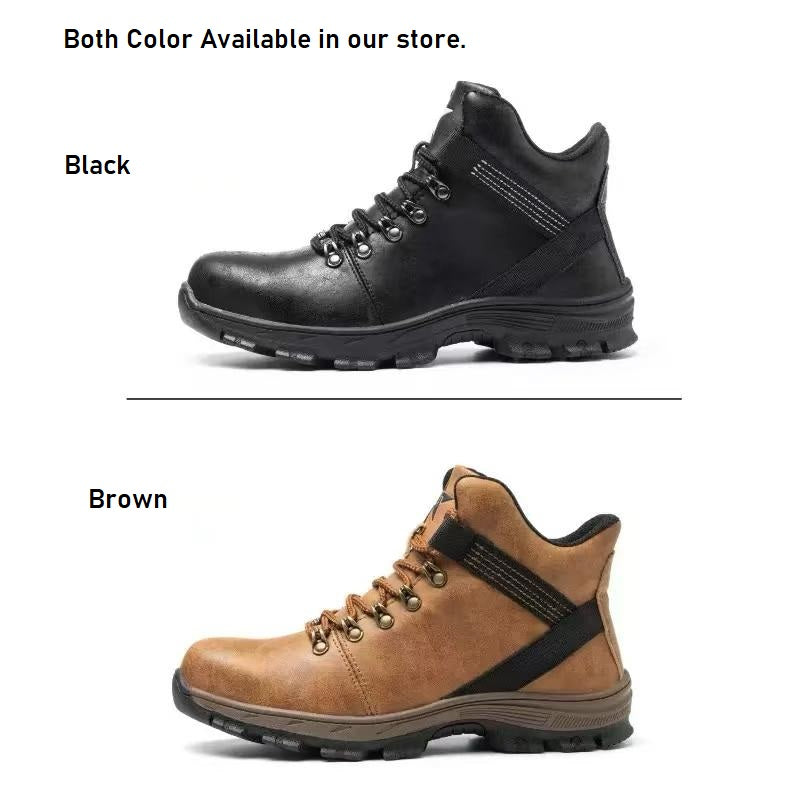 Forja Safety Boots Steel Toe | Rubber Sole | Black | Size 8 - 12