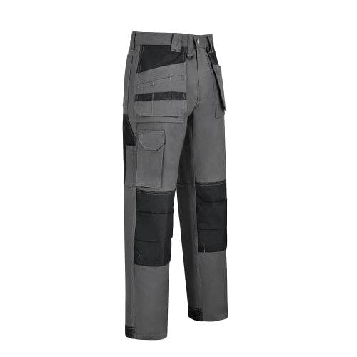 Multi Pocket Work Trousers Grey Side View