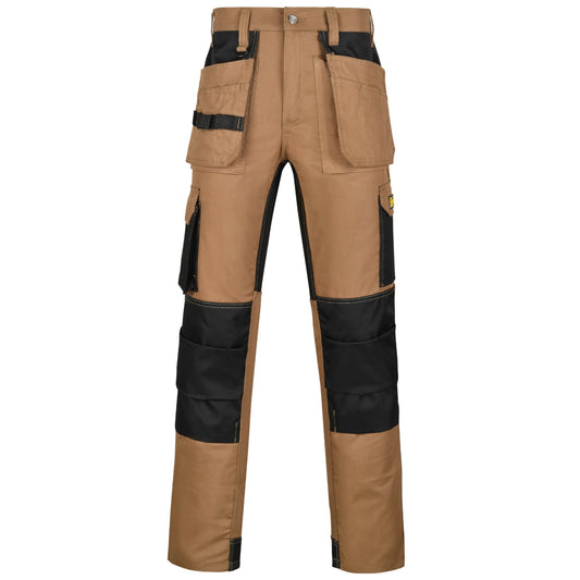 Forja Multi Pocket Work Trousers With Knee Pads & Holster Pockets Brown | Khaki Forja Wears