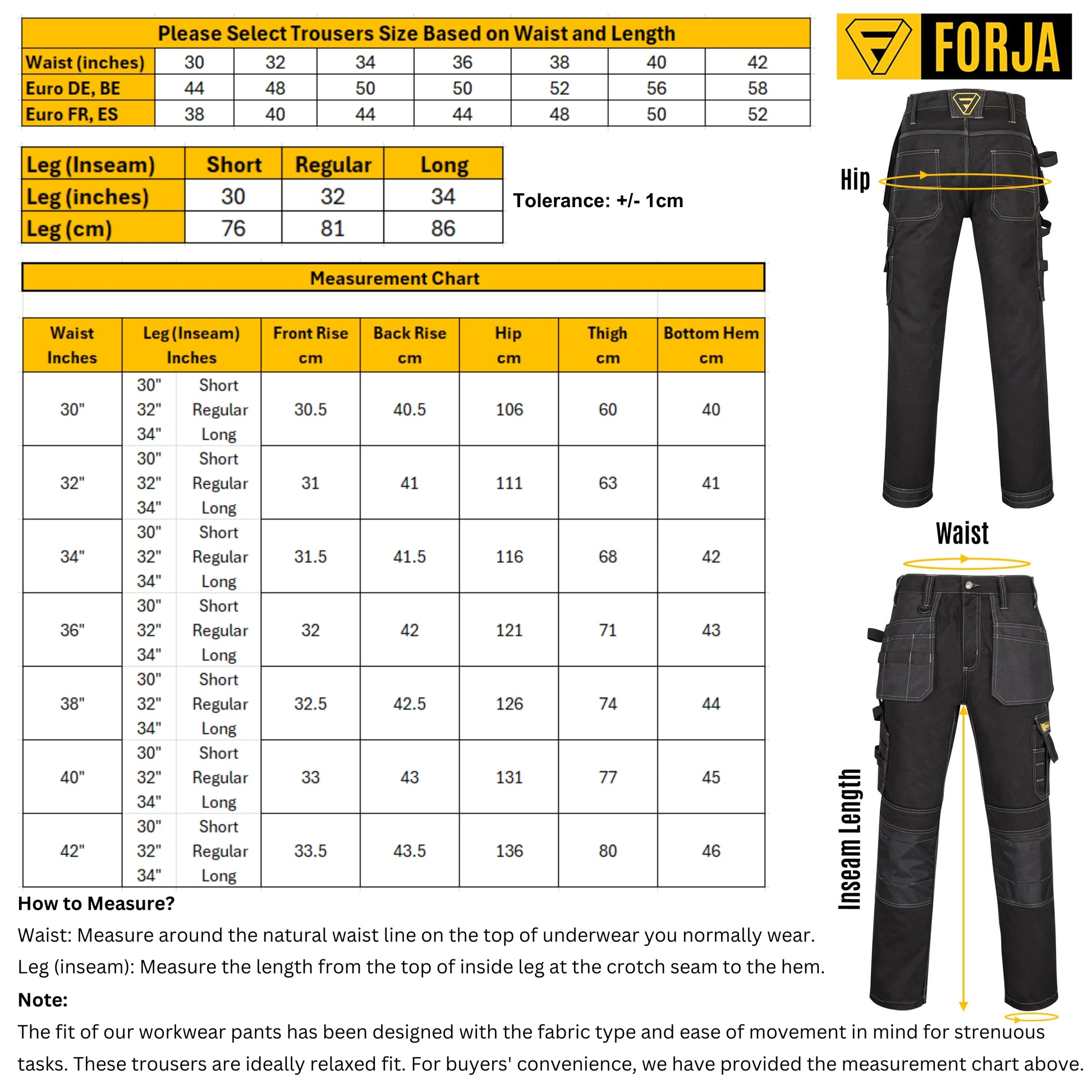 Forja Multi Pocket Work Trousers With Knee Pads & Holster Pockets Brown | Khaki Forja Wears