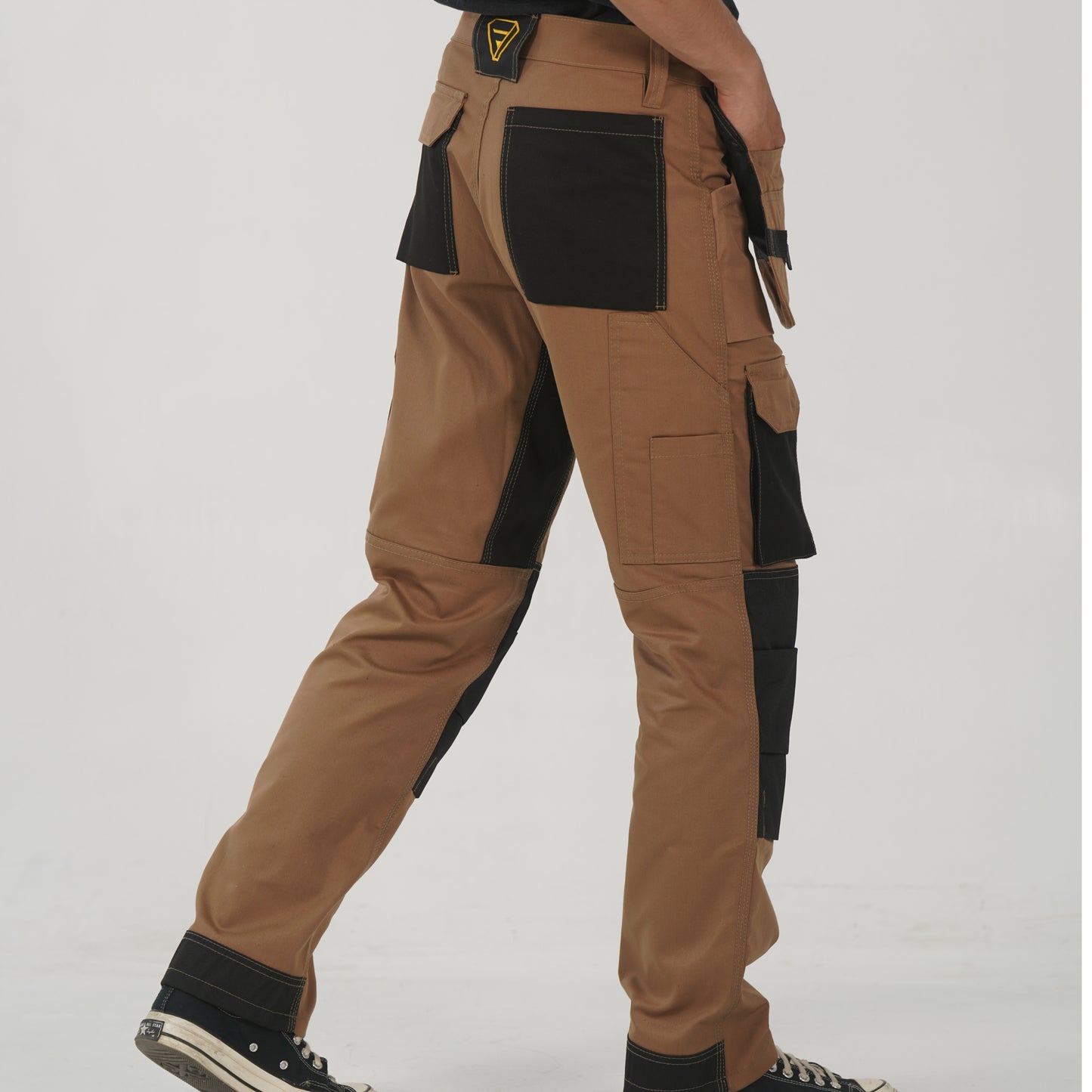 Forja Multi Pocket Work Trousers With Knee Pads & Holster Pockets Brown | Khaki Forja Wears