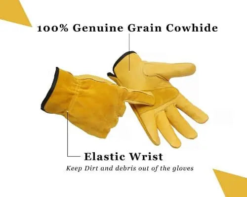 Infographics Leather Work Gloves