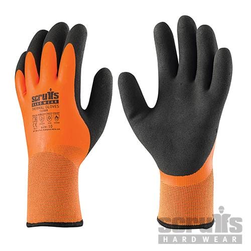 Thermal Gloves Orange Scruffs