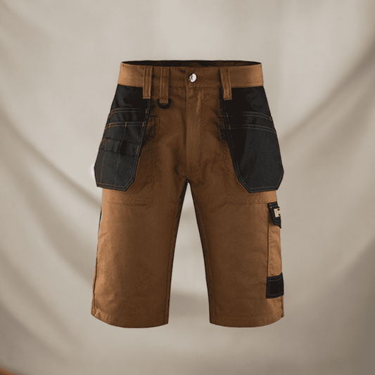 FORJA Brown Work Shorts for Men 30 - 44 Waists | Comfortable and Stylish | Holster pockets