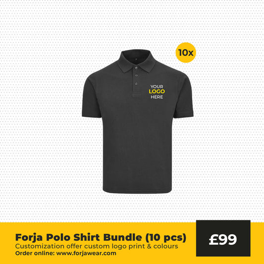 Forja Polo Shirt Bundle (10 pcs) - Sizes S-XXL